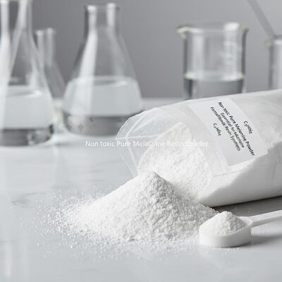 Bubuk Melamin Murni Tidak Beracun Rumus Molekul C3H6N6 Bahan Baku Penting untuk Sintesis Resin Melamin Formaldehida