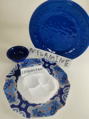 Peralatan Makan Melamin Shinning Powder 99,85% Kemurnian Kelas Industri Berwarna-warni