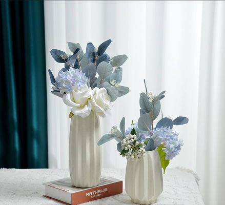 Vasa Keramik Kecil yang halus Untuk Rak Meja Modern Ruangan Tinggal Kamar Mandi