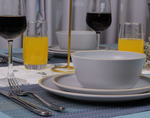 Camping Melamin Piring Makan Malam Dan Mangkuk 12 Pcs