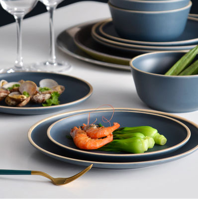 Gufaith 12 Pcs Melamin Outdoor Plates Set Modern