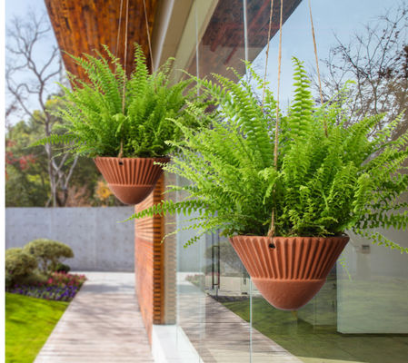 Vasa Keramik Rustik yang Tergantung Tahan Pecahkan