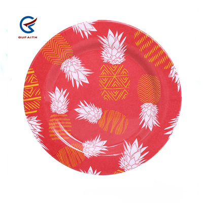 3PCS Red Melamine Dinnerware Set Untuk Camping Indoor Outdoor Use Kitchen