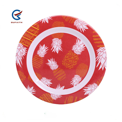 3PCS Red Melamine Dinnerware Set Untuk Camping Indoor Outdoor Use Kitchen