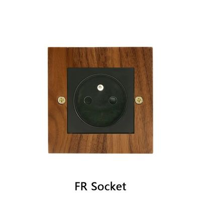 Modul Wifi yang nyaman Panel saklar lampu kayu padat 10A 16A 110v-250v 86*86mm