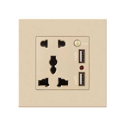 Melamin Charging Light Switch Panel 13A 16A USB Type C Multi Hole Socket