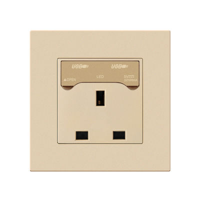 Melamin Charging Light Switch Panel 13A 16A USB Type C Multi Hole Socket