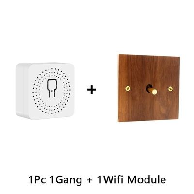Tutup Kayu Padat Toggle Light Switch Panel Kuningan Home Wall Switch 86 Type Lever buatan tangan Disembunyikan Lever Tog