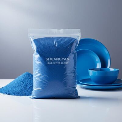 SHUANGYAN Blue Melamine Moulding Compound Powder tahan suhu tinggi Digunakan untuk peralatan makan