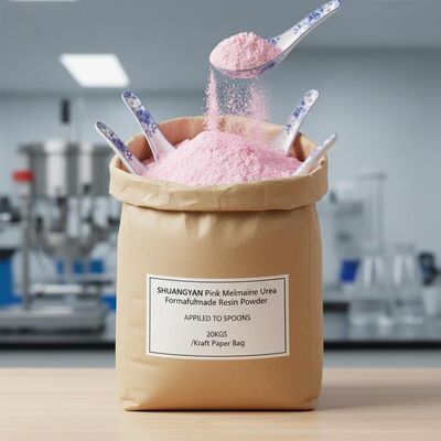 SHUANGYAN Pink Melamine Urea Formaldehyde Resin Powder diterapkan pada sendok 20KGS / kantong kertas kraft