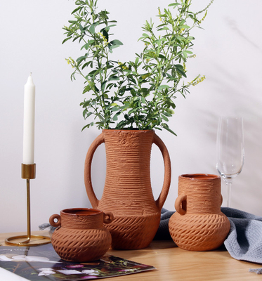 Ceramic Wide Mouth High Floor Vase Hadiah Hari Thanksgiving