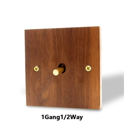 Modul Wifi yang nyaman Panel saklar lampu kayu padat 10A 16A 110v-250v 86*86mm
